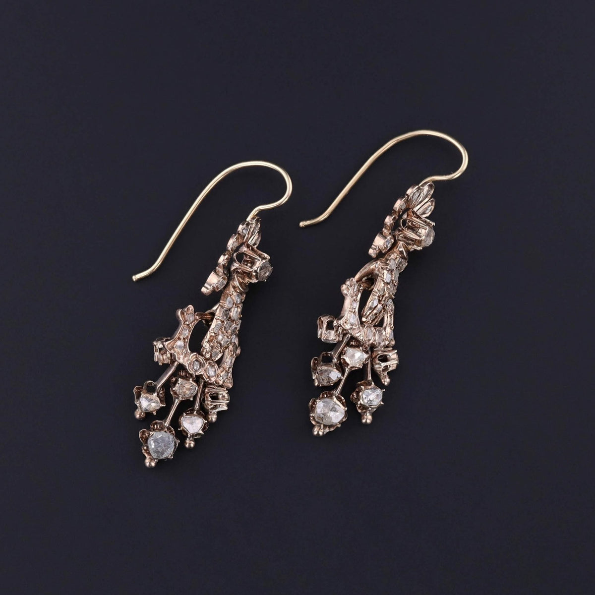 Antique Diamond Hand Earrings - Trademark Antiques