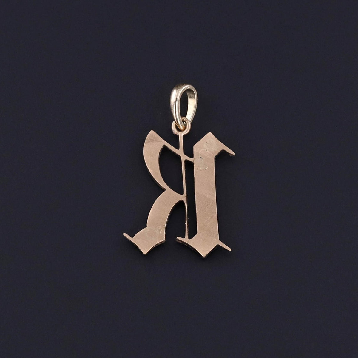 Antique Diamond Letter R Pendant of 18k Gold - Trademark Antiques