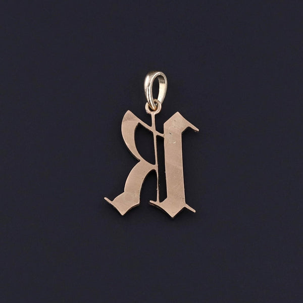 Antique Diamond Letter R Pendant of 18k Gold - Trademark Antiques