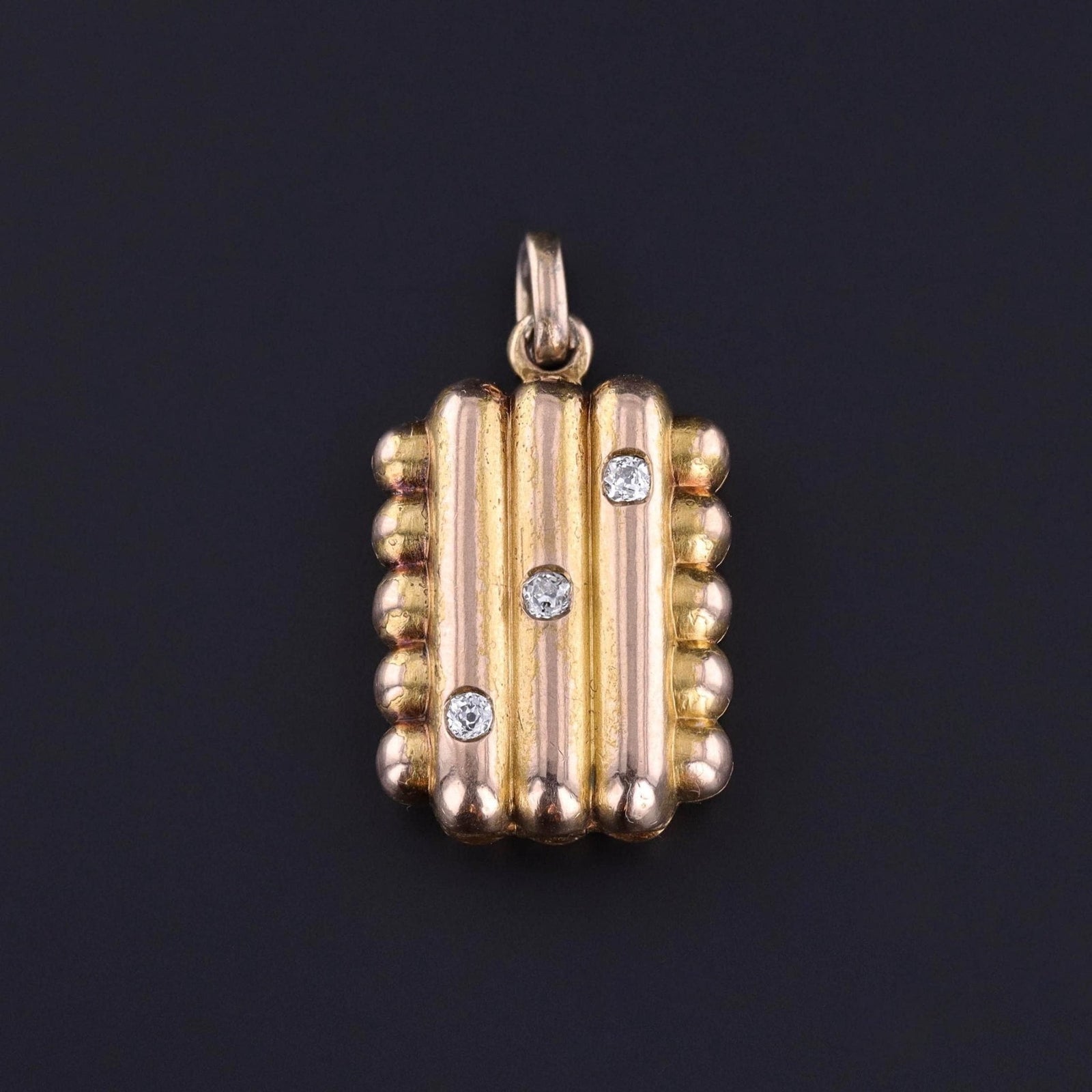 Antique Diamond Locket of 14k Gold - Trademark Antiques