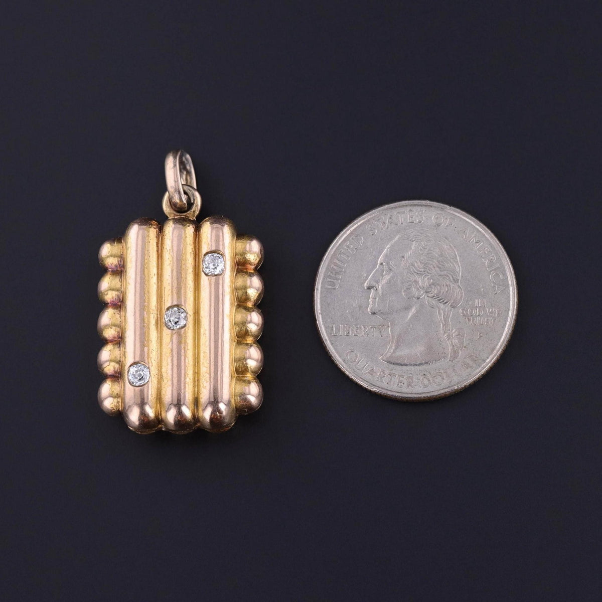 Antique Diamond Locket of 14k Gold - Trademark Antiques