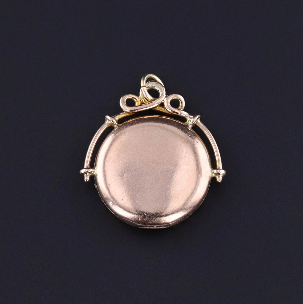 Antique Diamond Locket of Tri - Color Gold - Trademark Antiques