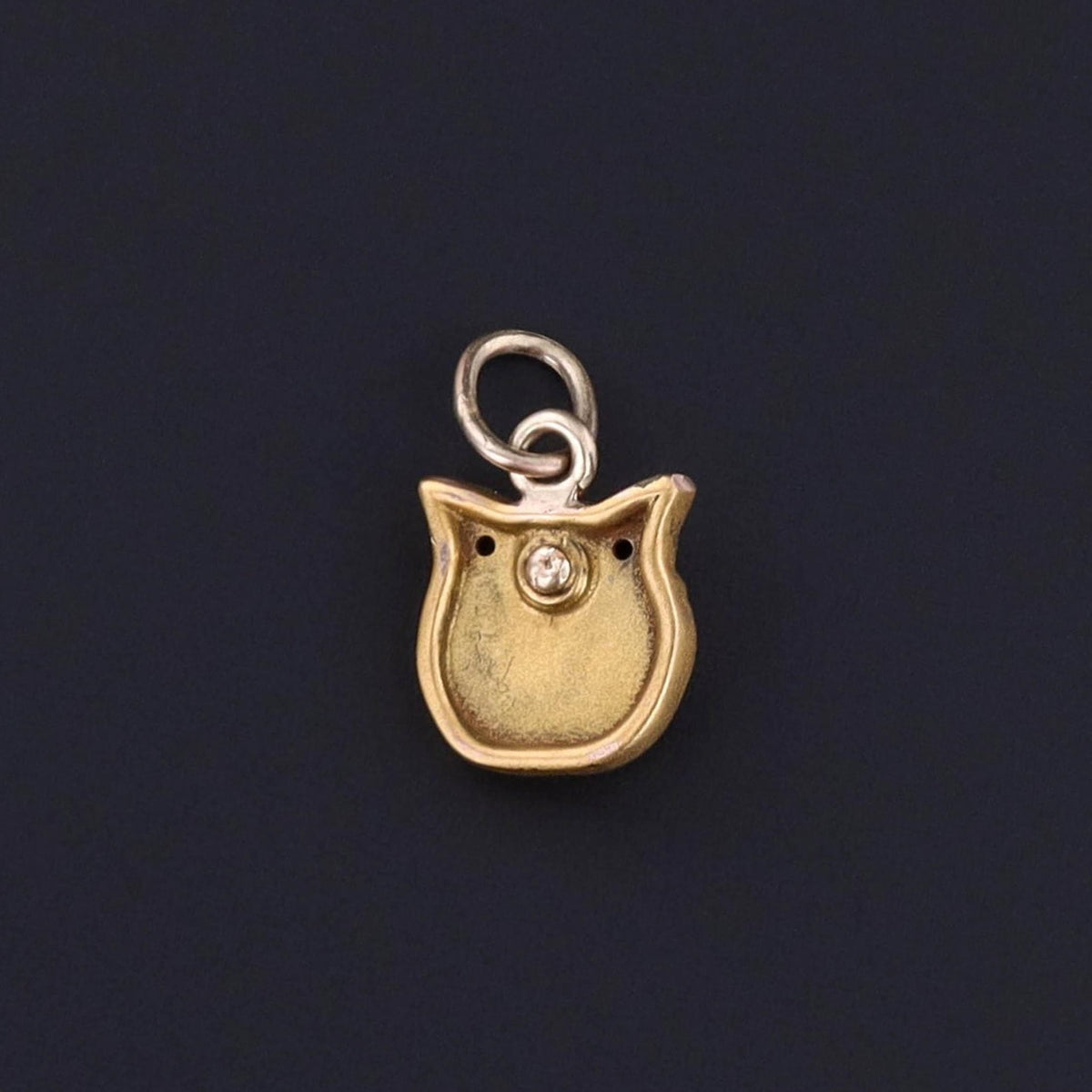 Antique Diamond Owl Charm of 14k Gold - Trademark Antiques