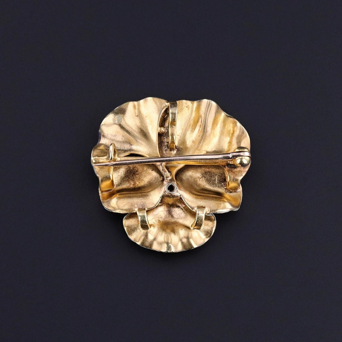Antique Diamond Pansy Brooch of 14k Gold - Trademark Antiques