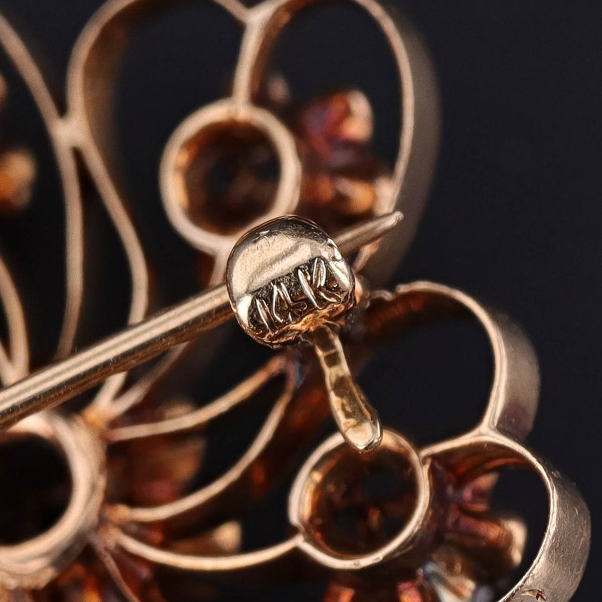 Antique Diamond Pendant Brooch of 14k Gold - Trademark Antiques