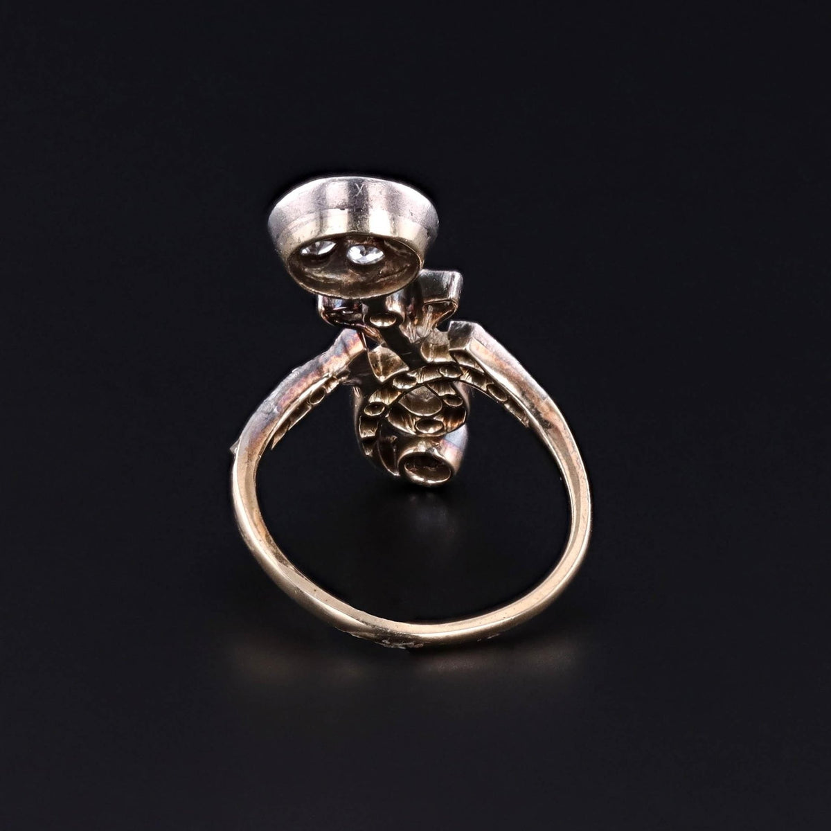 Antique Diamond Ring of Silver Topped 14k Gold - Trademark Antiques