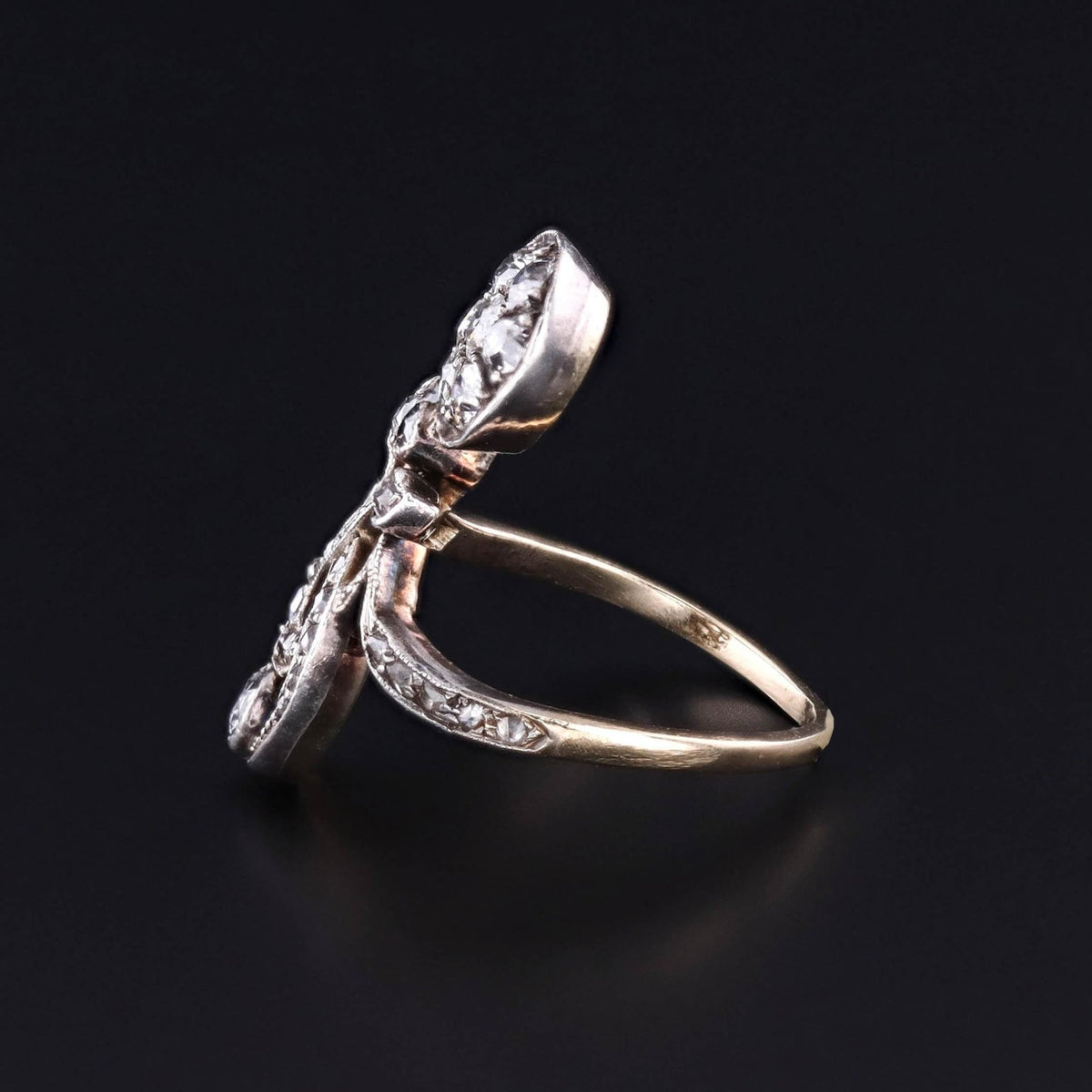 Antique Diamond Ring of Silver Topped 14k Gold - Trademark Antiques