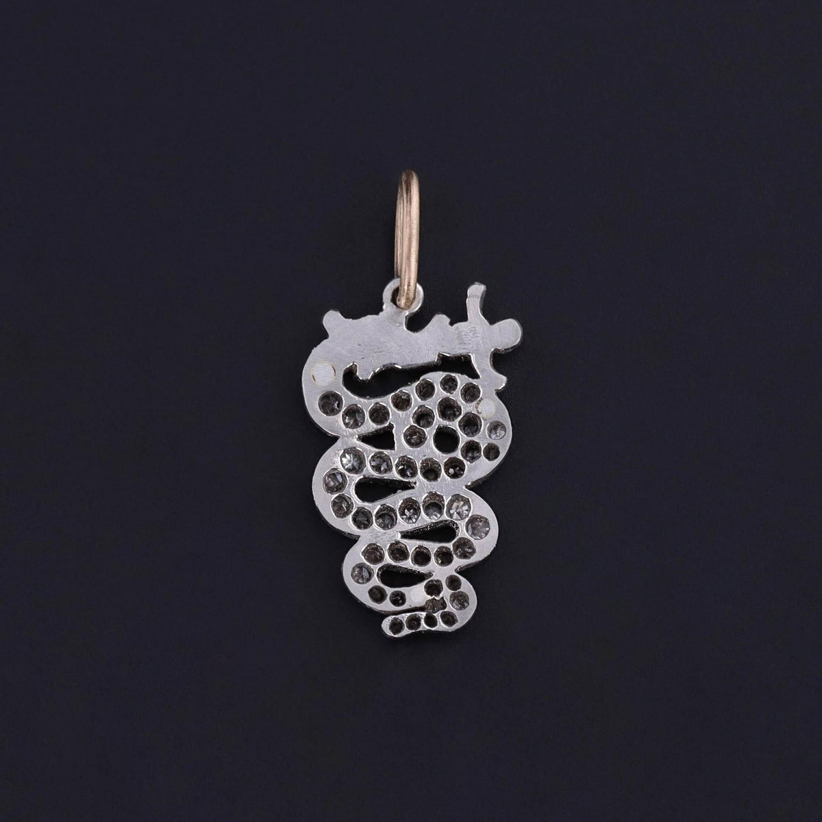 Antique Diamond Snake Charm of Platinum - Trademark Antiques