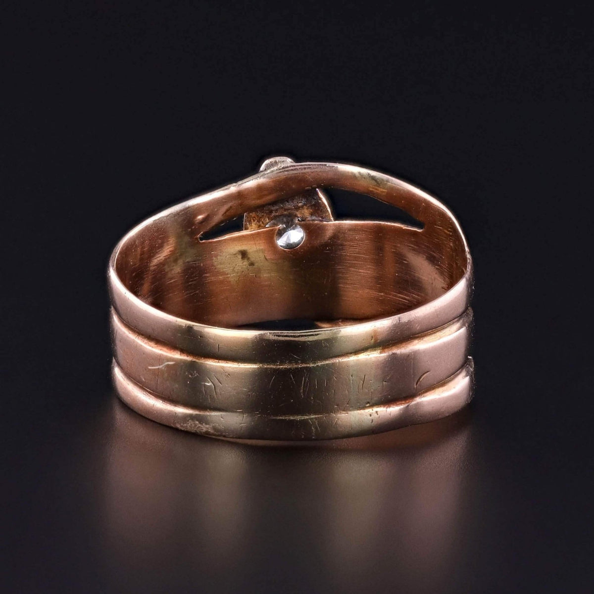 Antique Diamond Snake Ring of 9ct Gold - Trademark Antiques
