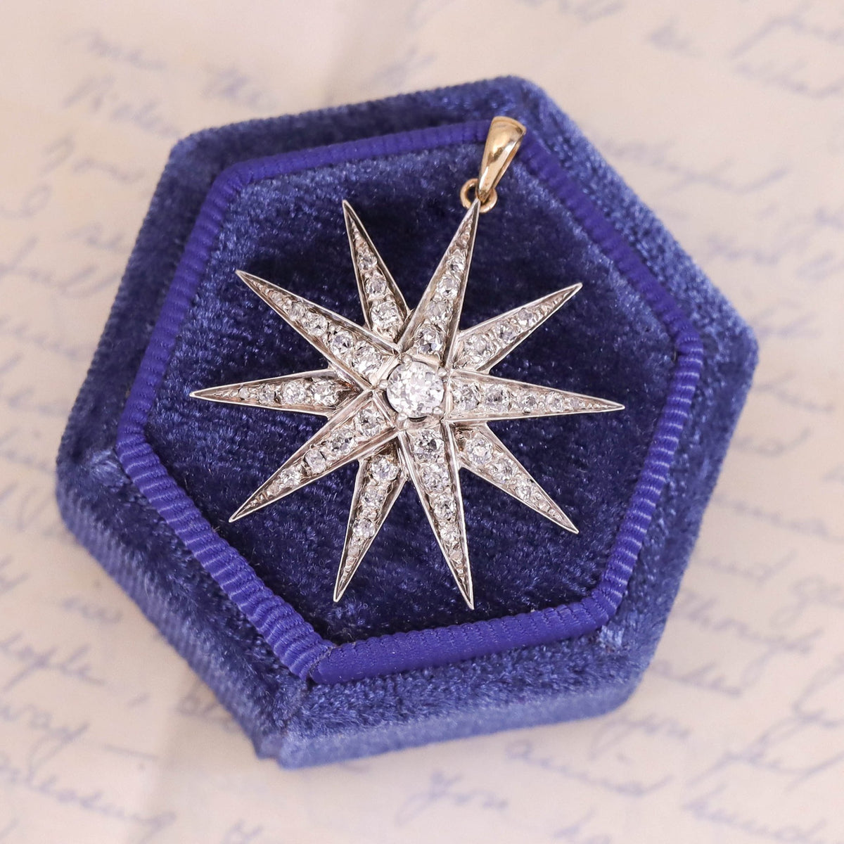 Antique Diamond Star Conversion Pendant - Trademark Antiques
