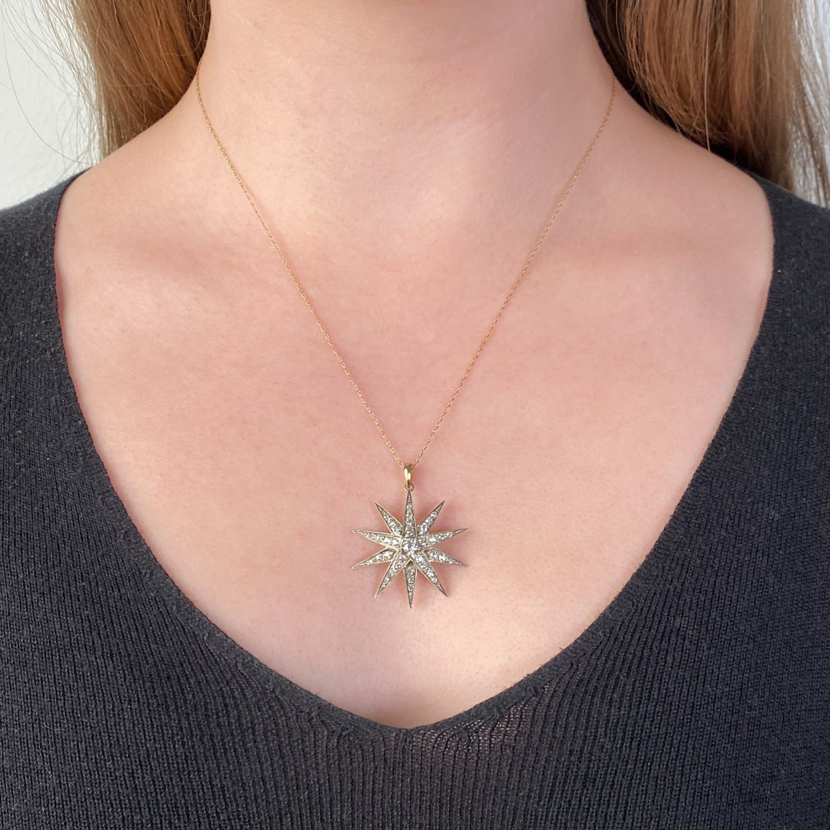 Antique Diamond Star Conversion Pendant - Trademark Antiques