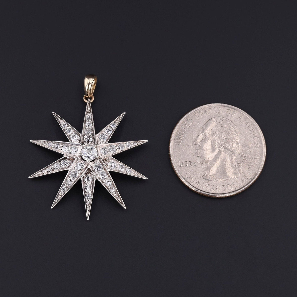 Antique Diamond Star Conversion Pendant - Trademark Antiques