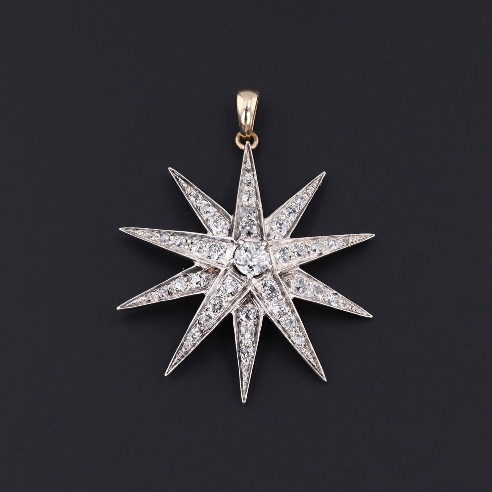 Antique Diamond Star Conversion Pendant - Trademark Antiques
