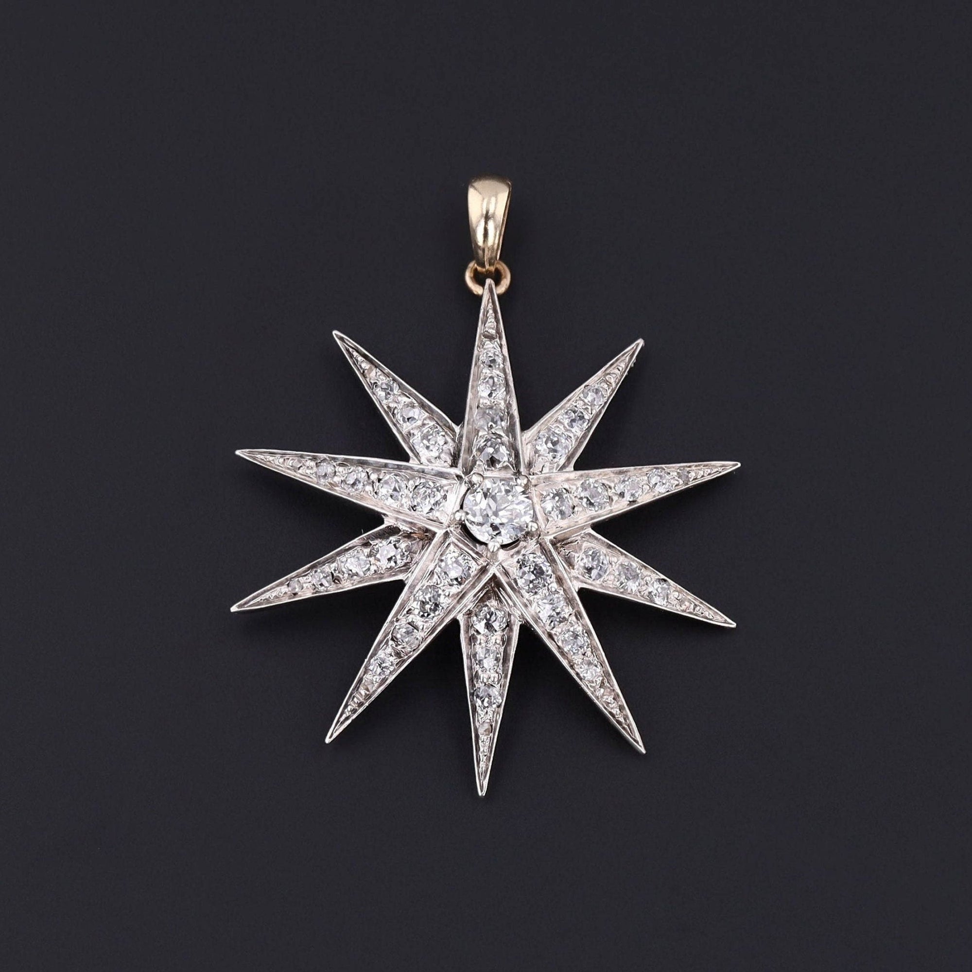 Antique Diamond Star Conversion Pendant - Trademark Antiques