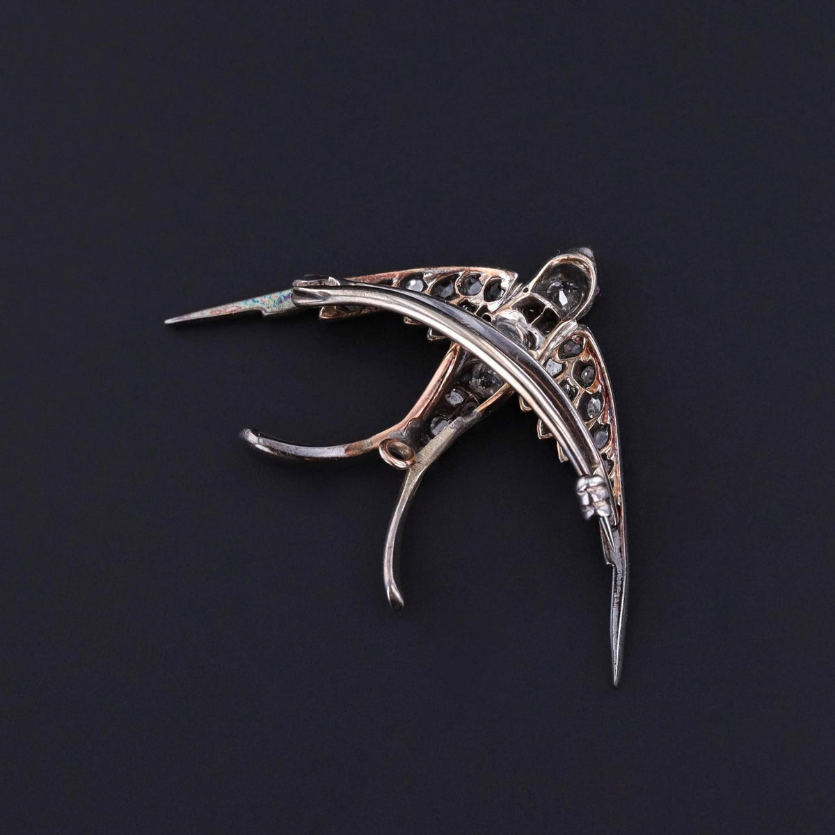 Antique Diamond Swallow Brooch - Trademark Antiques