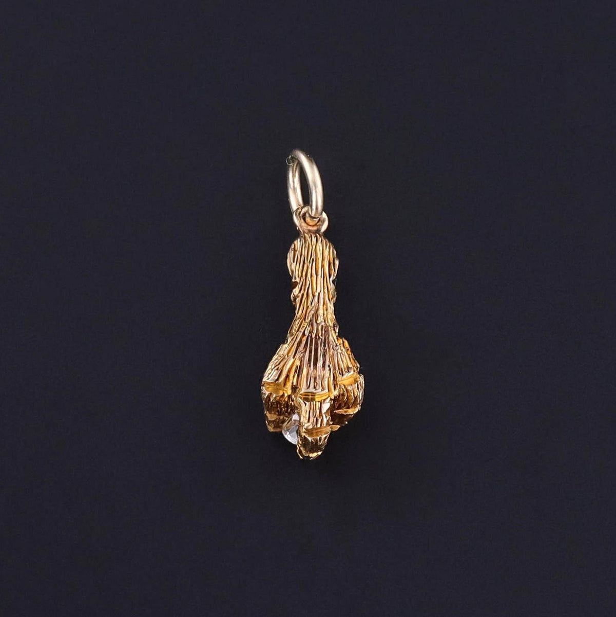Antique Diamond Talon Charm of 14k Gold - Trademark Antiques