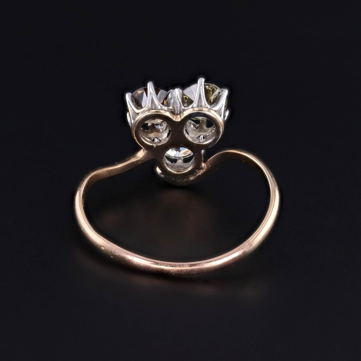 Antique Diamond Trilogy Ring of 14k Gold - Trademark Antiques