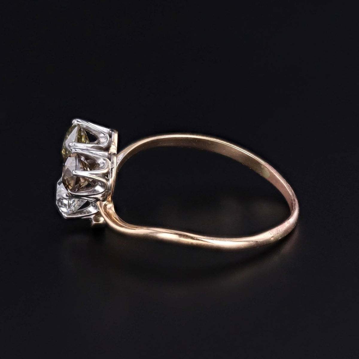 Antique Diamond Trilogy Ring of 14k Gold - Trademark Antiques