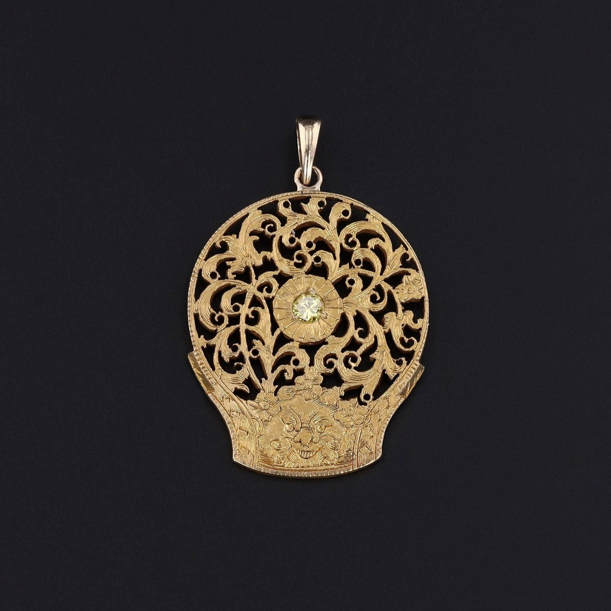 Antique Diamond Watchcock Conversion Pendant of 14k Gold - Trademark Antiques