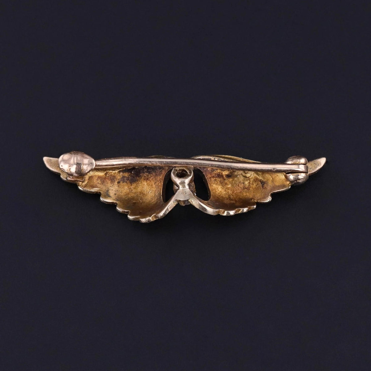 Antique Diamond Wings Brooch of 10k Gold - Trademark Antiques