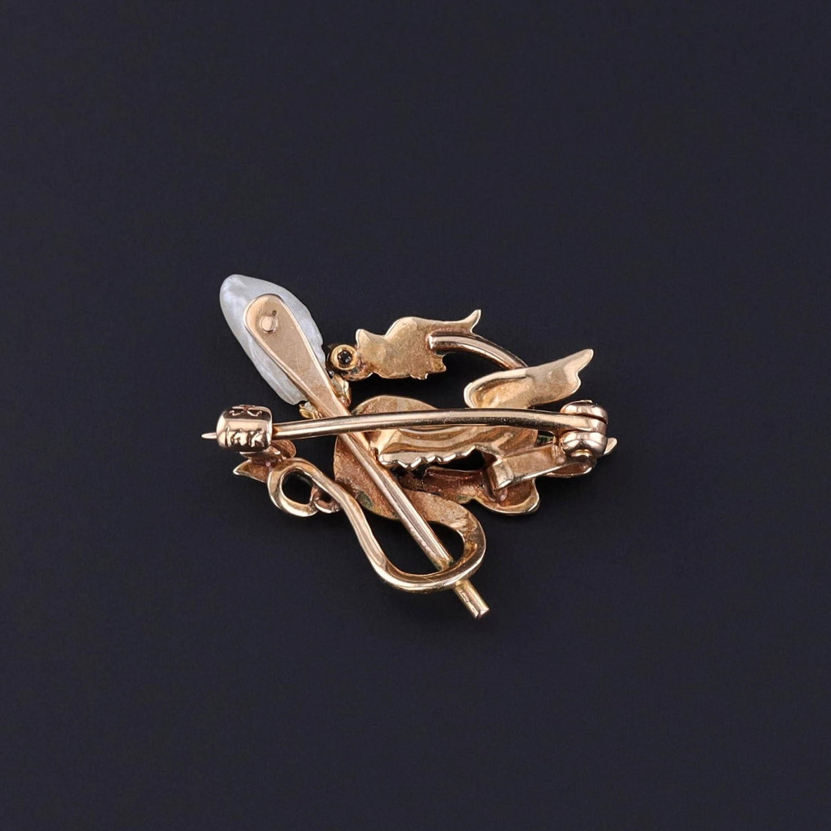 Antique Dragon Brooch of 14k Gold by Krementz and Co - Trademark Antiques