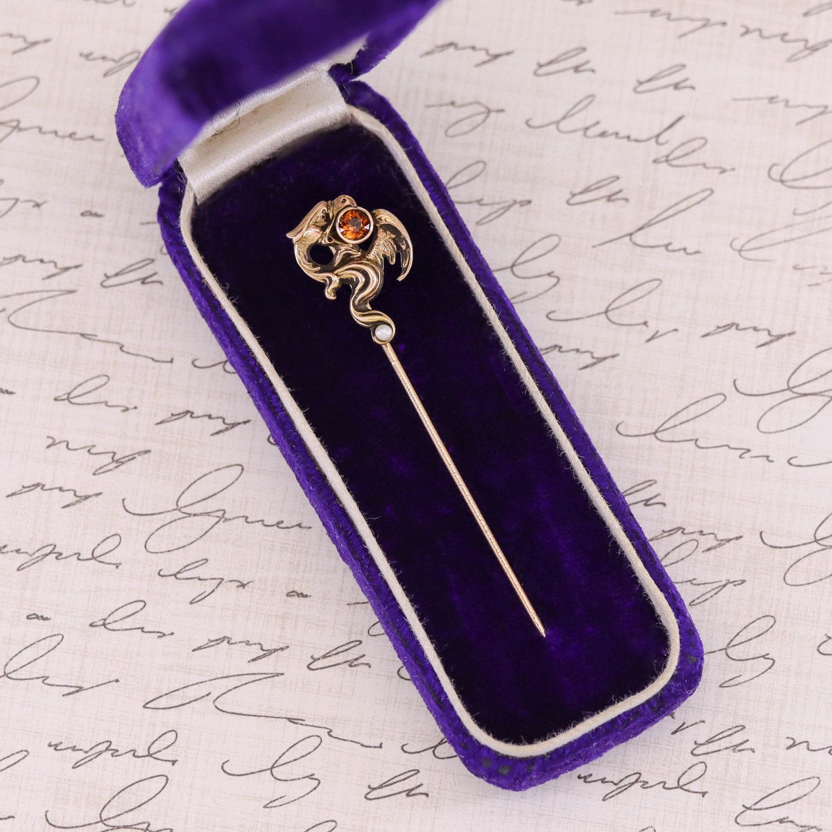 Antique Dragon Stickpin of 10k Gold - Trademark Antiques