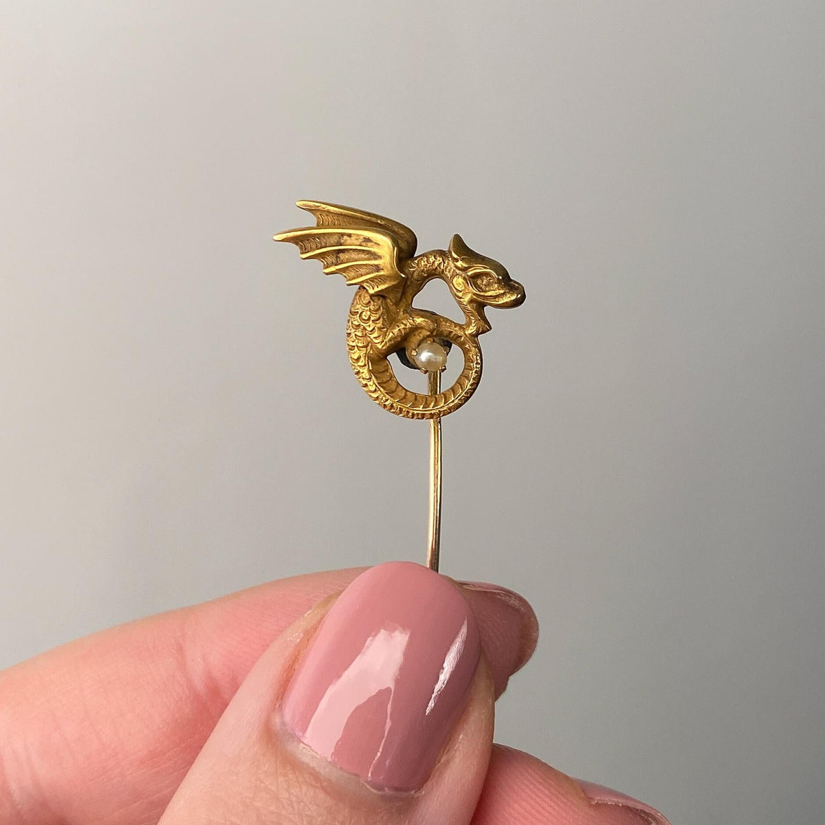 Antique Dragon Stickpin of 10k Gold - Trademark Antiques
