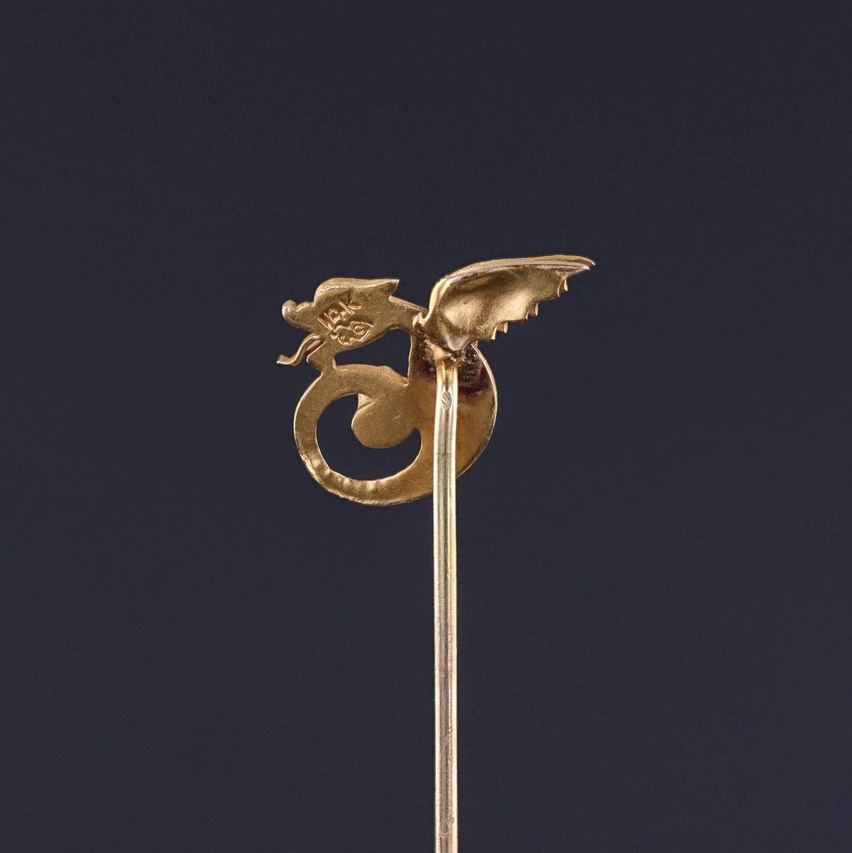 Antique Dragon Stickpin of 14k Gold - Trademark Antiques