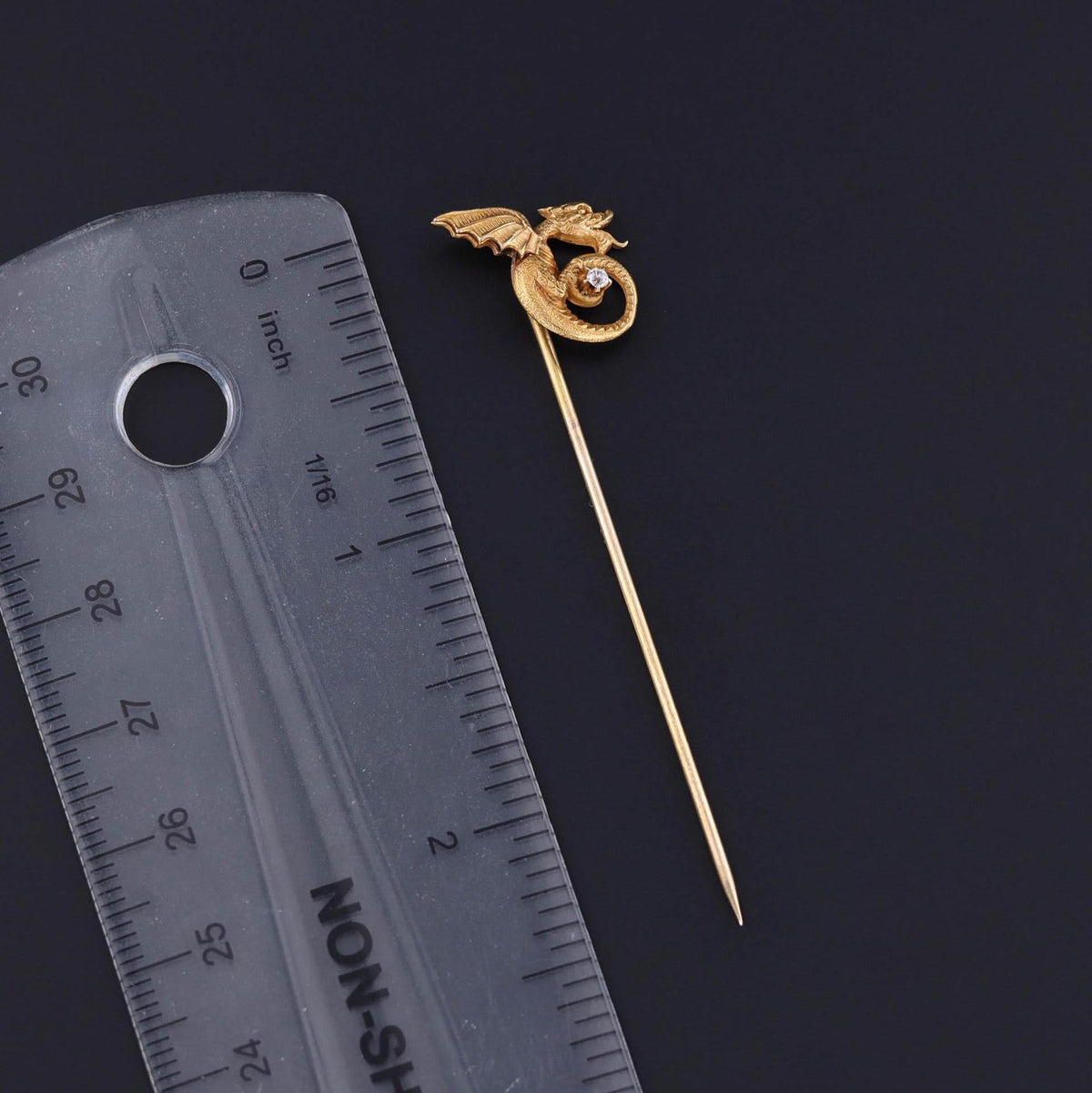 Antique Dragon Stickpin of 14k Gold - Trademark Antiques