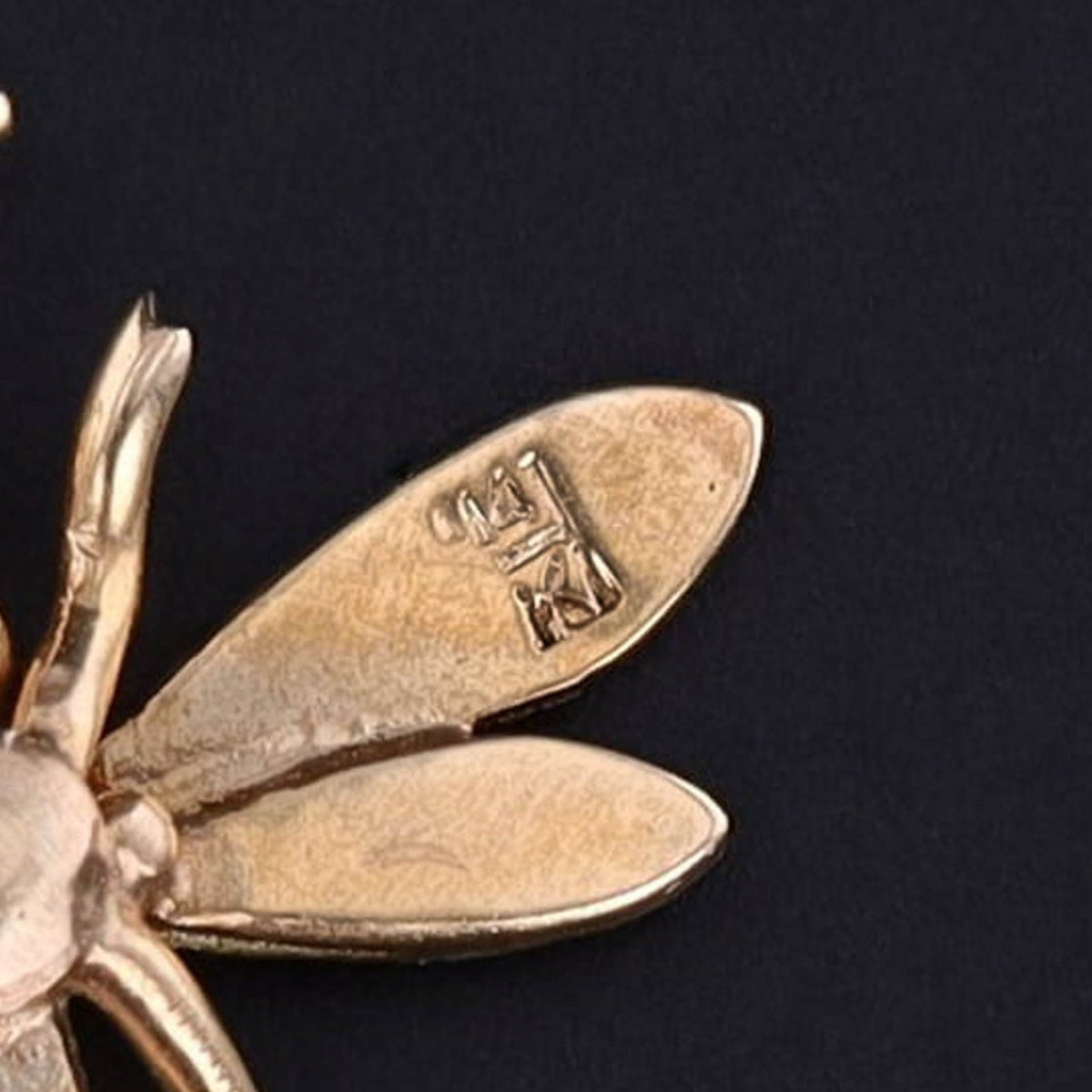 Antique Dragonfly Charm of 14k Gold - Trademark Antiques