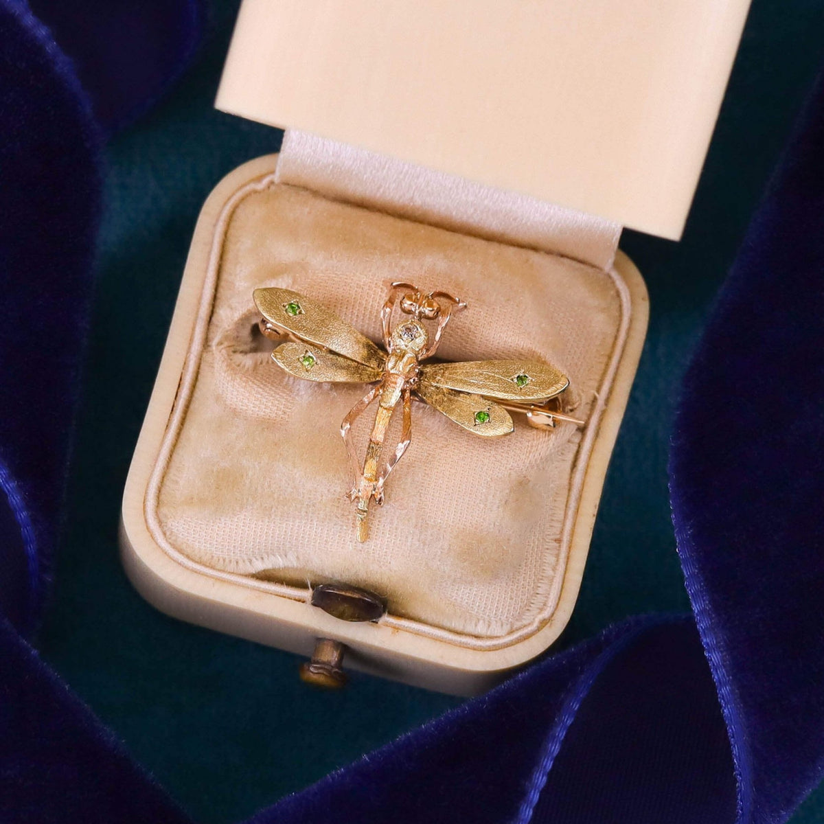 Antique Dragonfly Pin of 14k Gold - Trademark Antiques