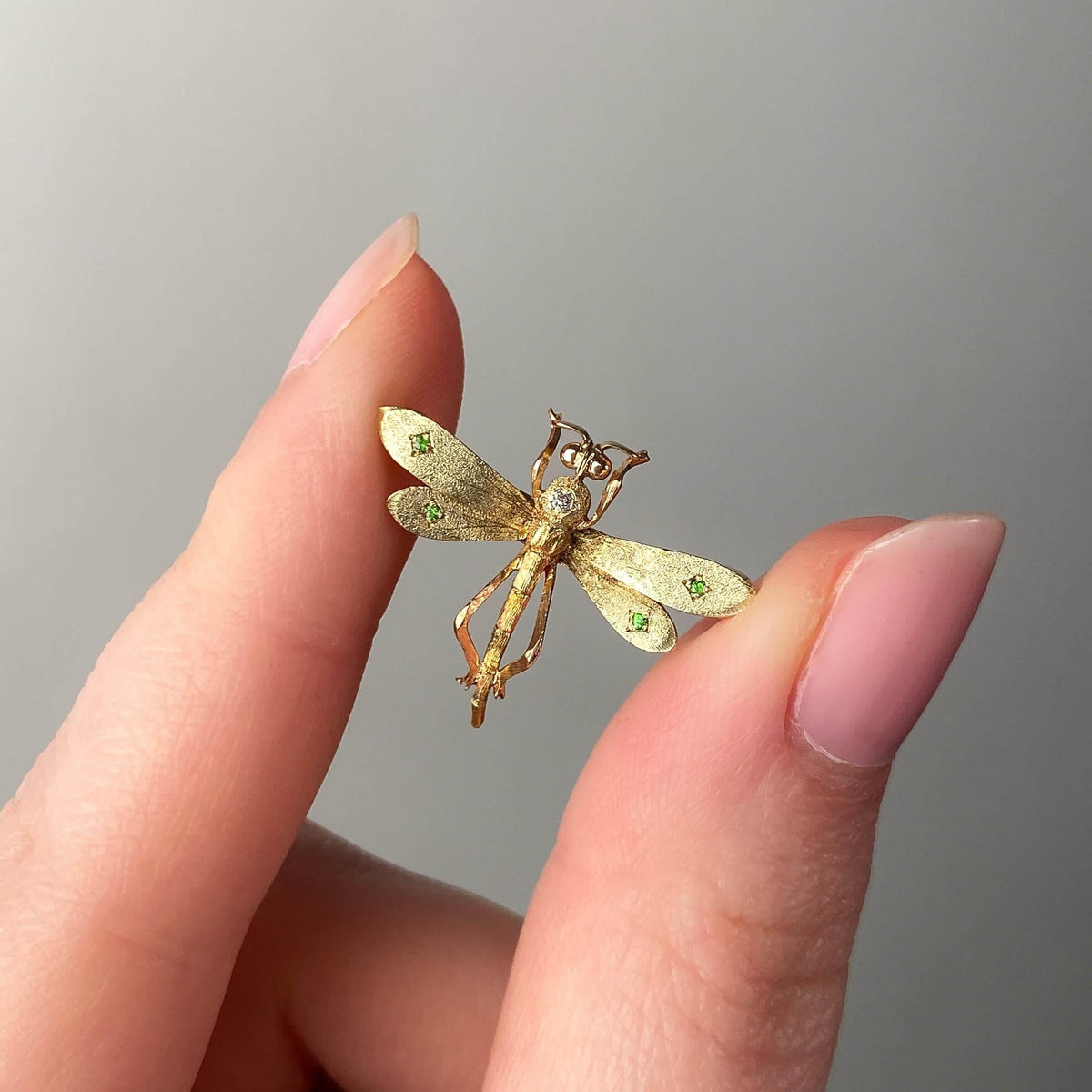 Antique Dragonfly Pin of 14k Gold - Trademark Antiques