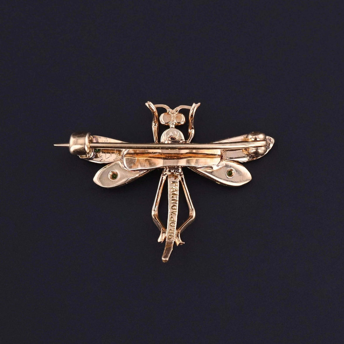 Antique Dragonfly Pin of 14k Gold - Trademark Antiques