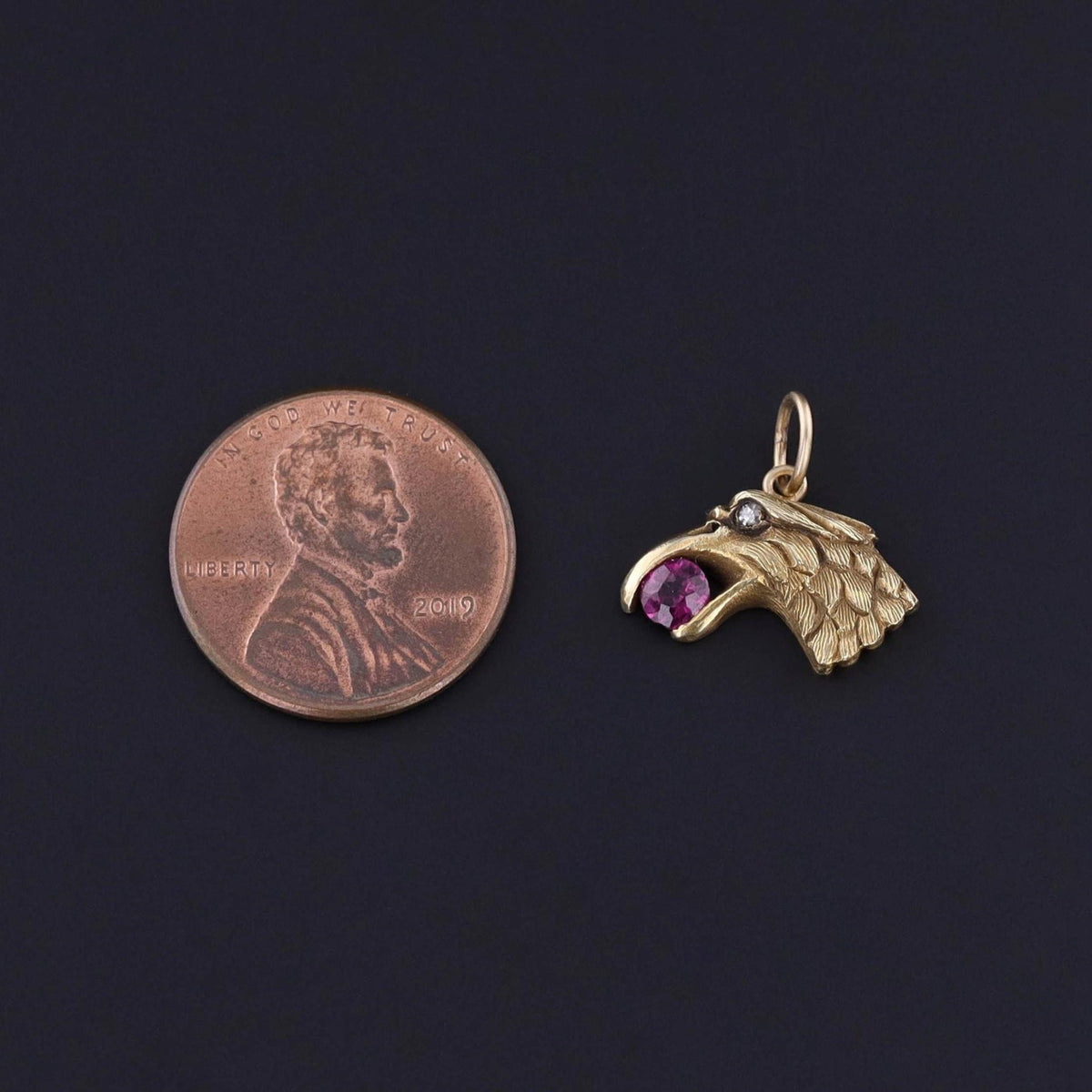 Antique Eagle Charm of 14k Gold - Trademark Antiques