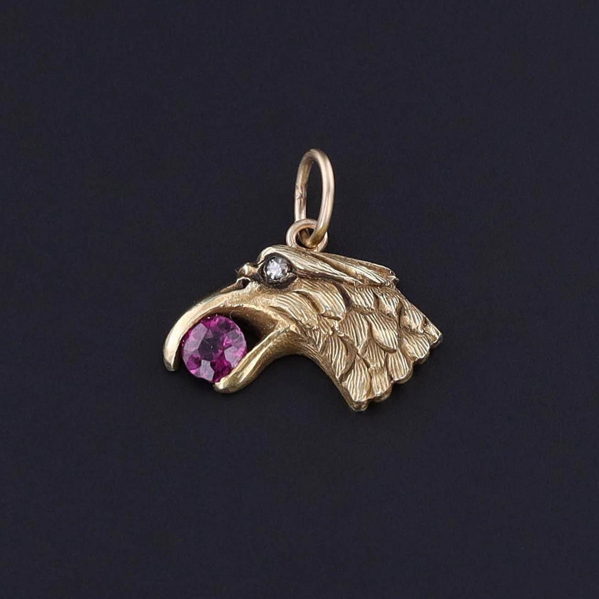 Antique Eagle Charm of 14k Gold - Trademark Antiques