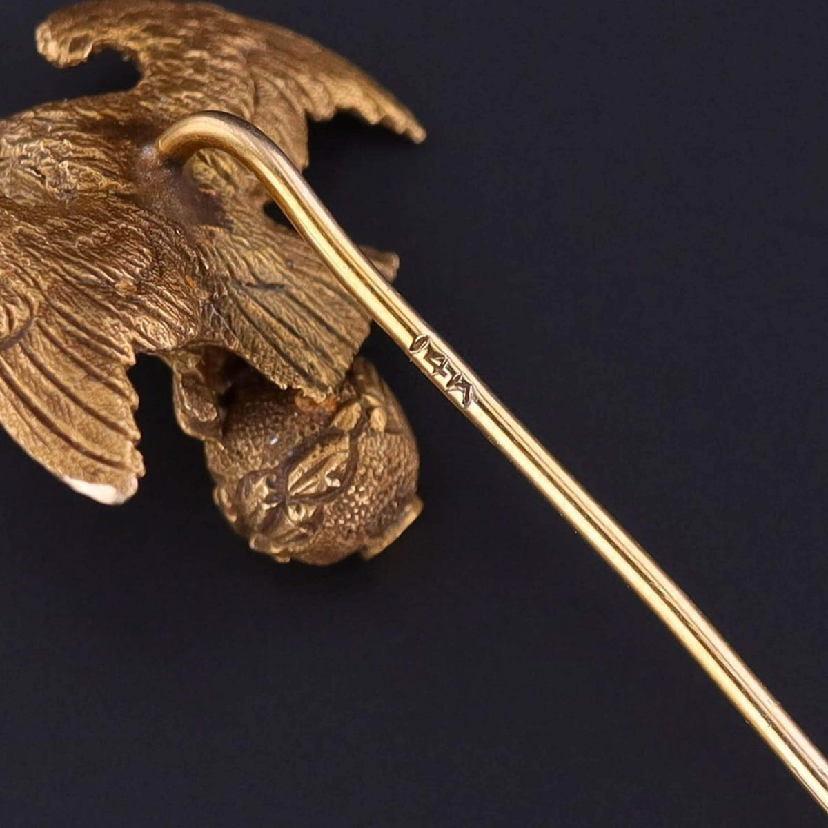 Antique Eagle Pin of 14k Gold - Trademark Antiques