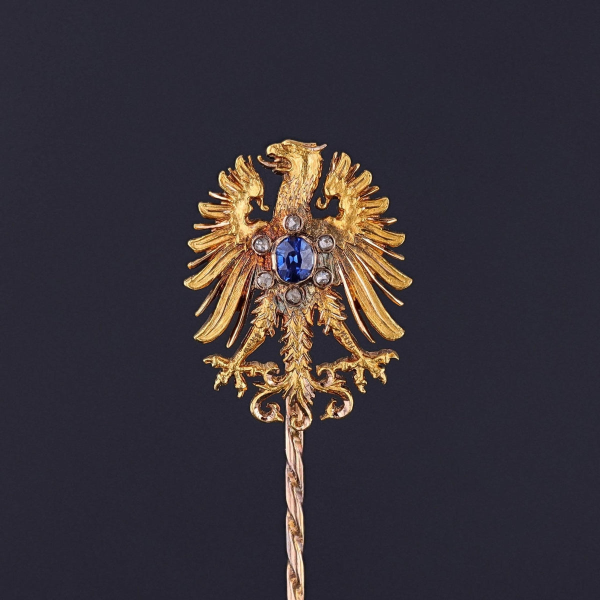 Antique Eagle Stickpin of 14k Gold - Trademark Antiques