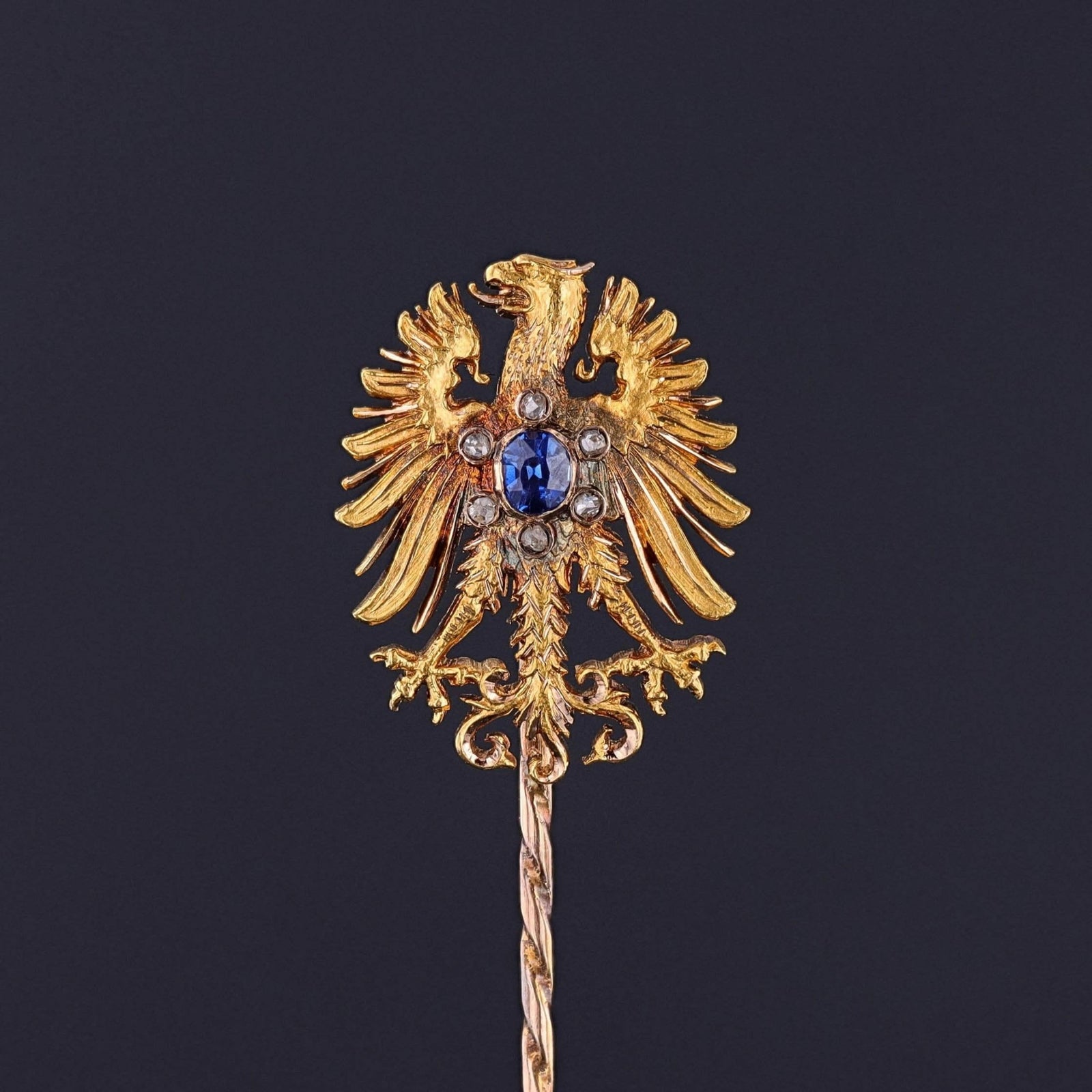 Antique Eagle Stickpin of 14k Gold - Trademark Antiques