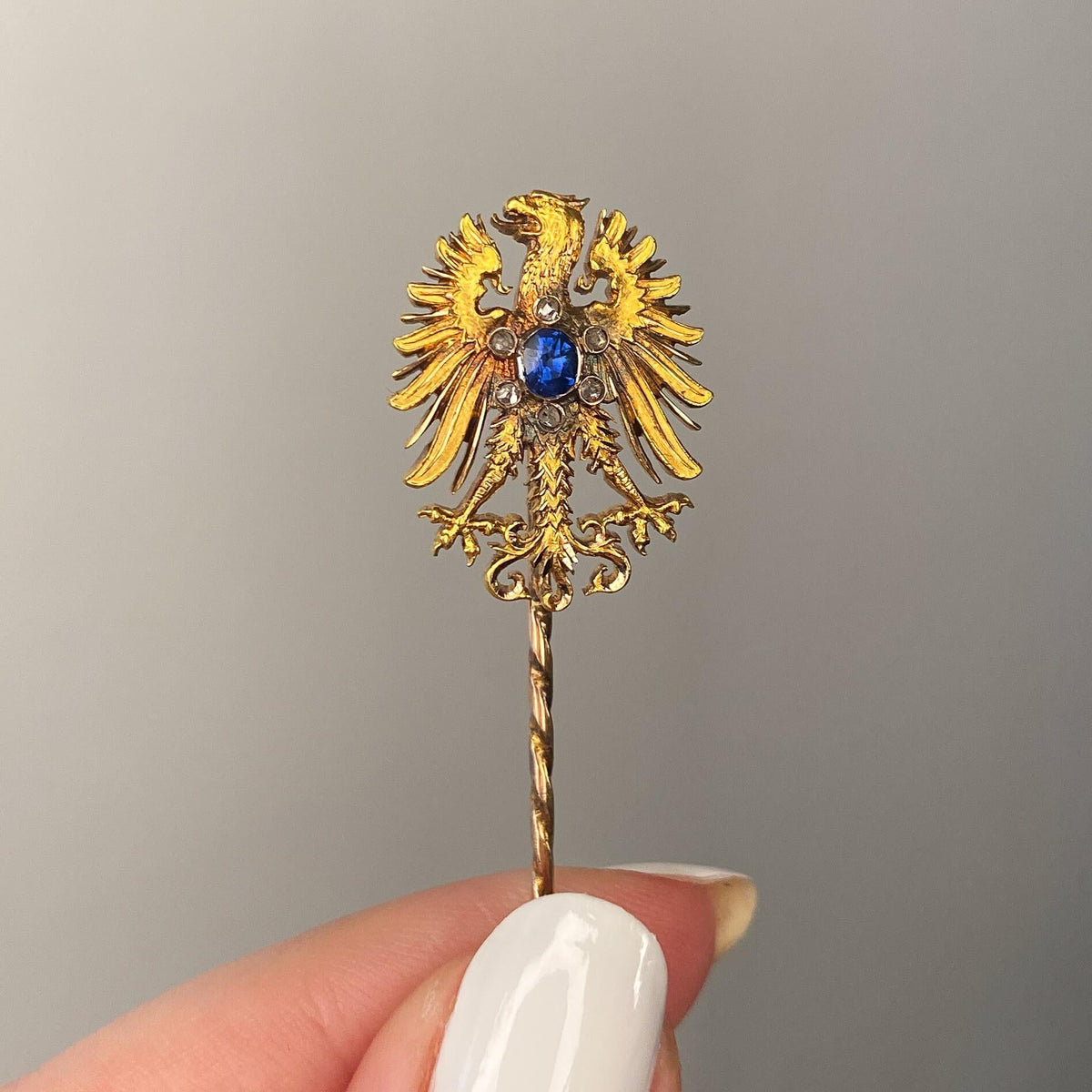 Antique Eagle Stickpin of 14k Gold - Trademark Antiques