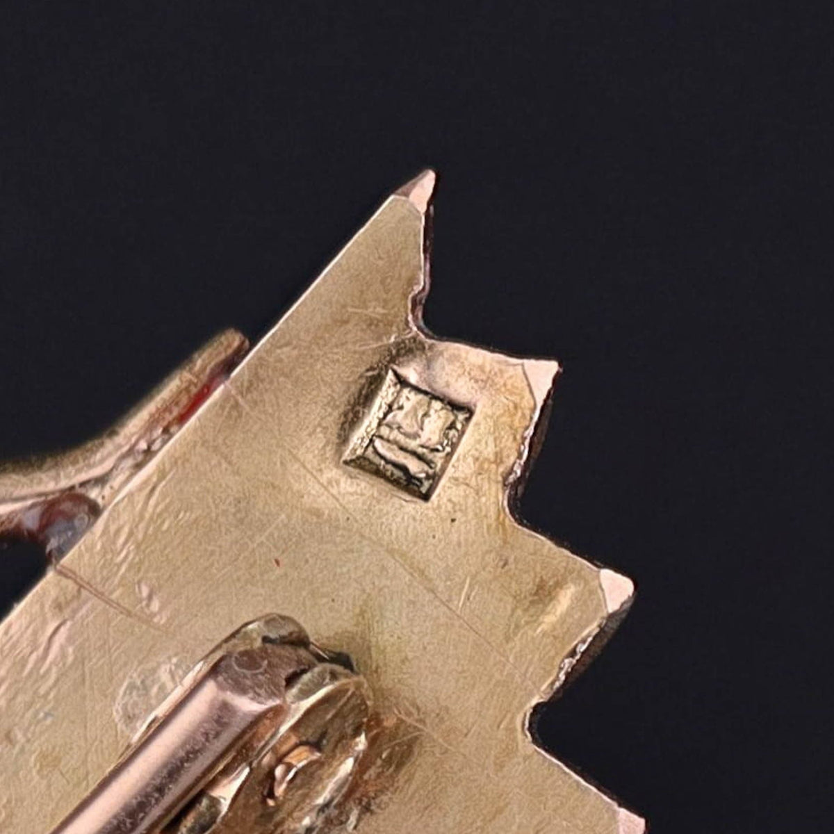 Antique Egyptian Revival Enamel Brooch of 14k Gold - Trademark Antiques