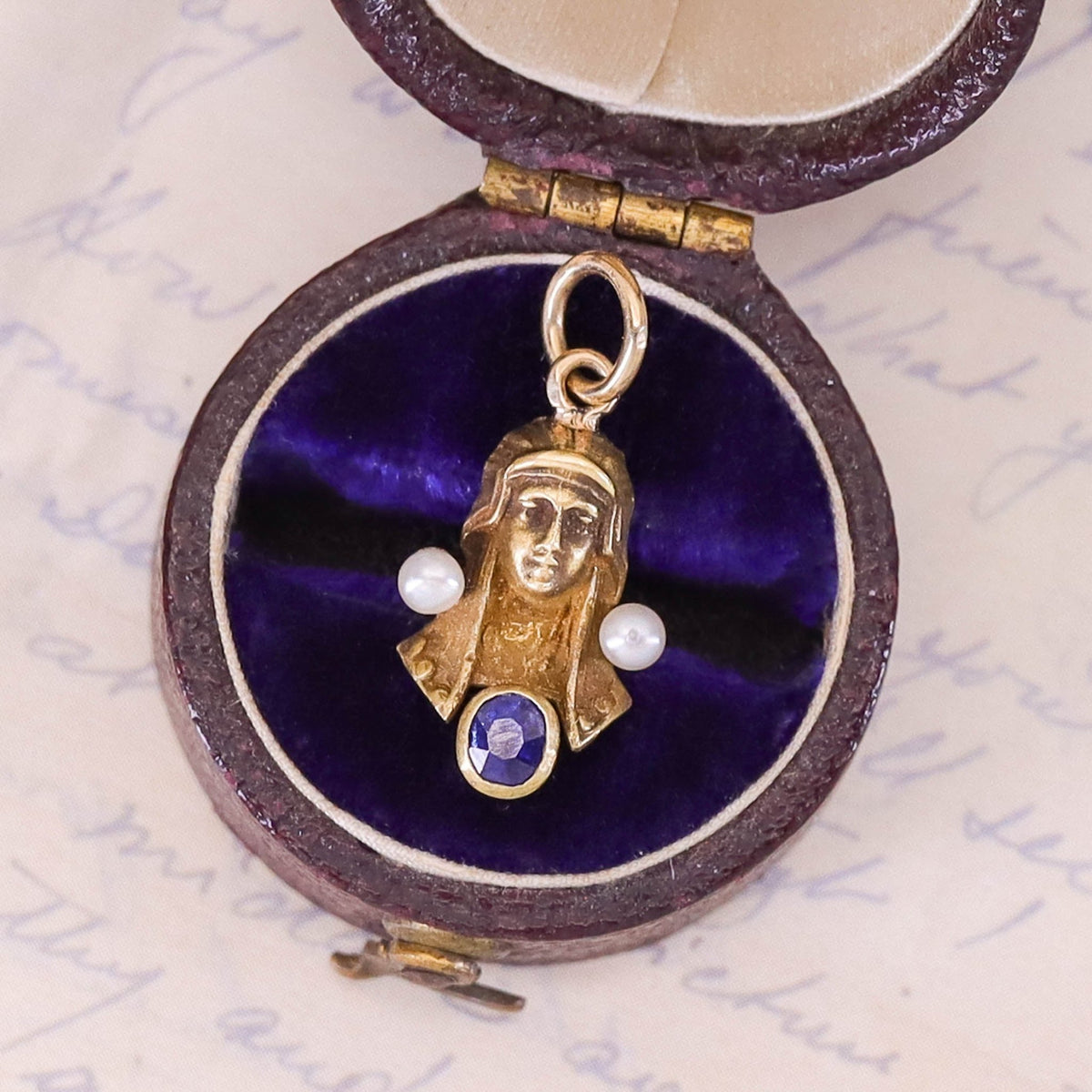Antique Egyptian Revival Pharaoh Conversion Pendant - Trademark Antiques