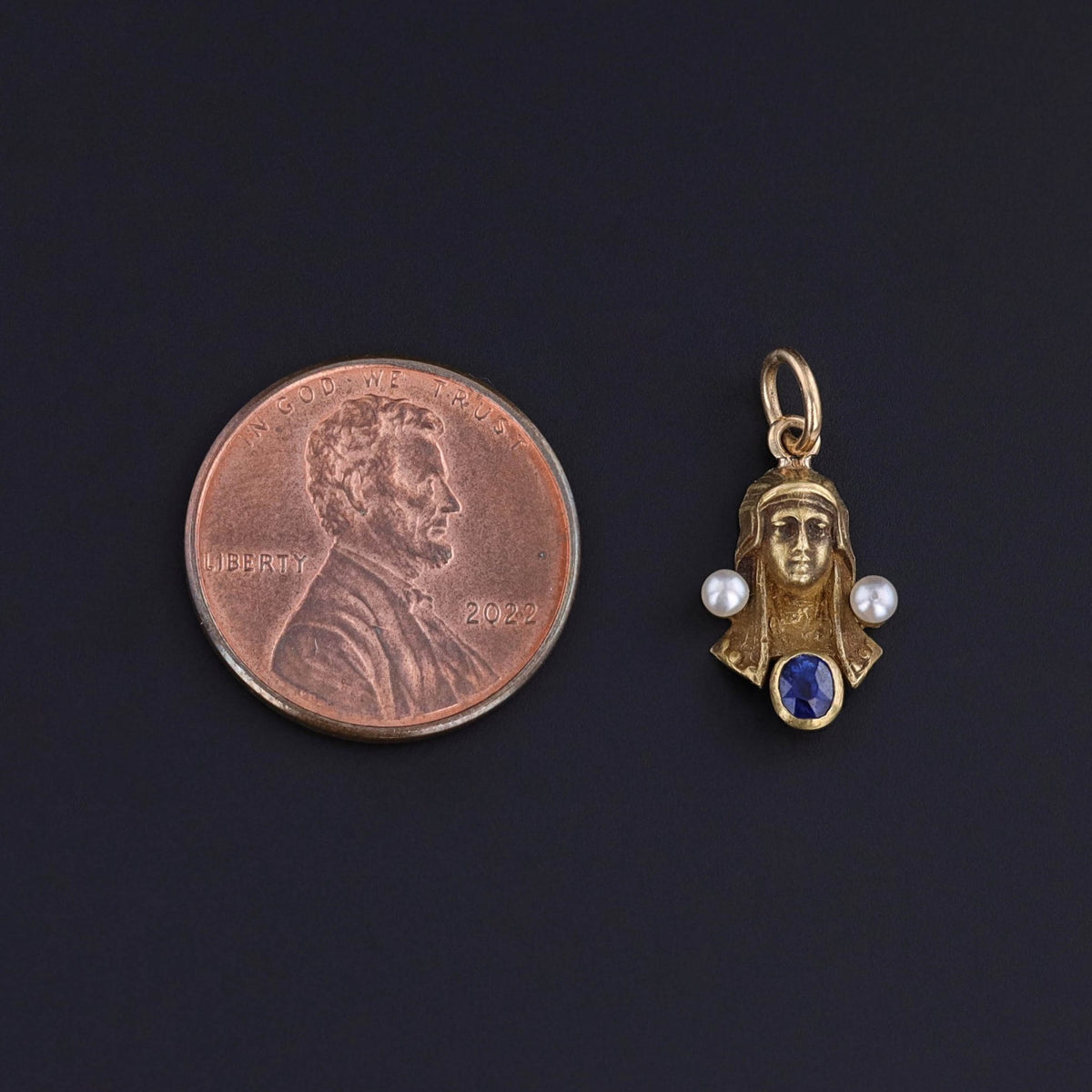 Antique Egyptian Revival Pharaoh Conversion Pendant - Trademark Antiques