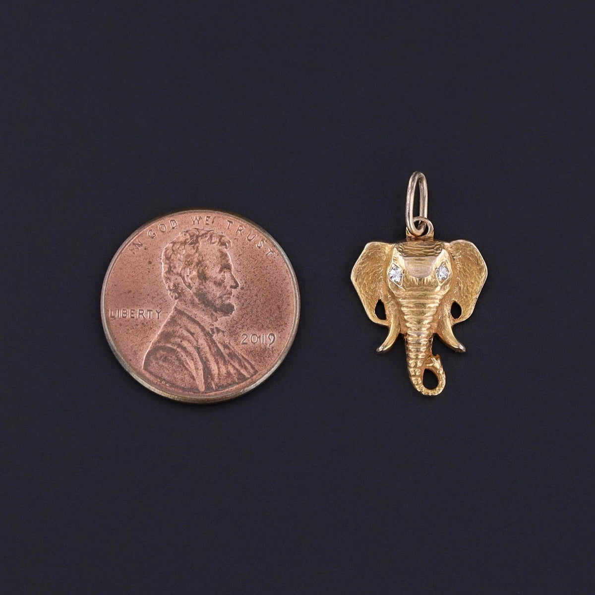 Antique Elephant Charm of 10k Gold - Trademark Antiques