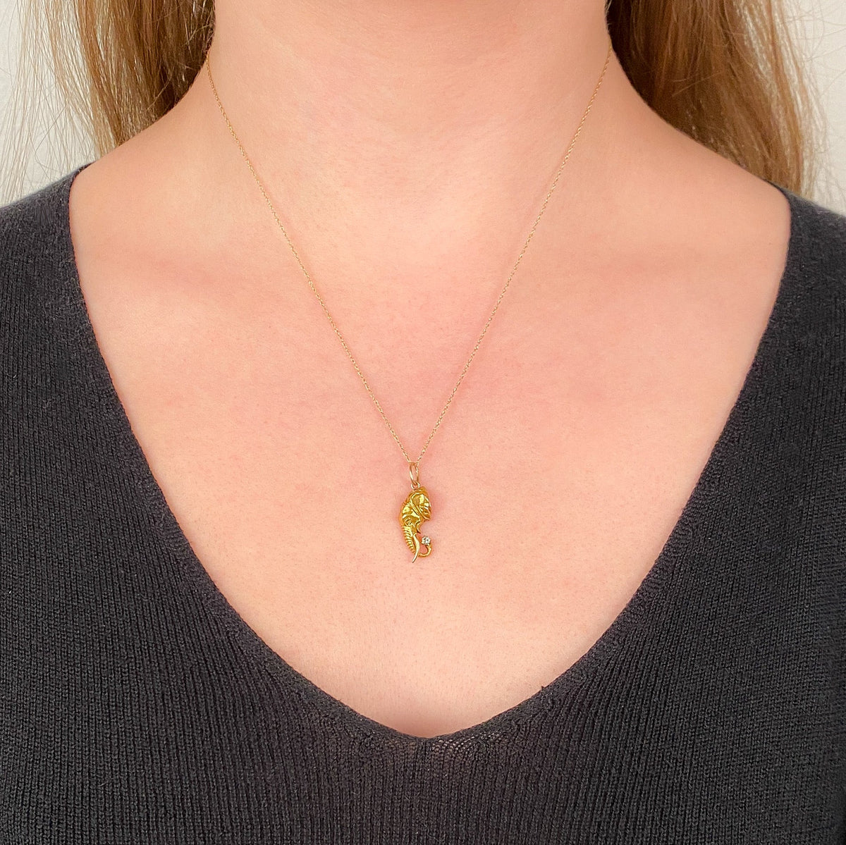 Antique Elephant Charm of 14k Gold - Trademark Antiques