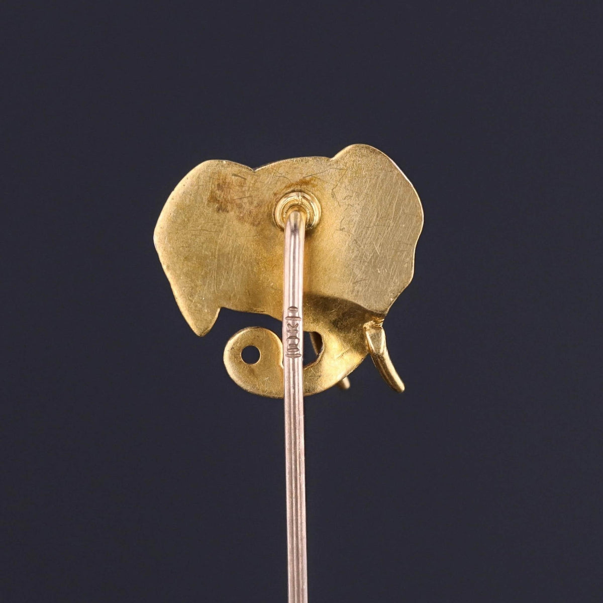 Antique Elephant Stickpin of 10k Gold - Trademark Antiques