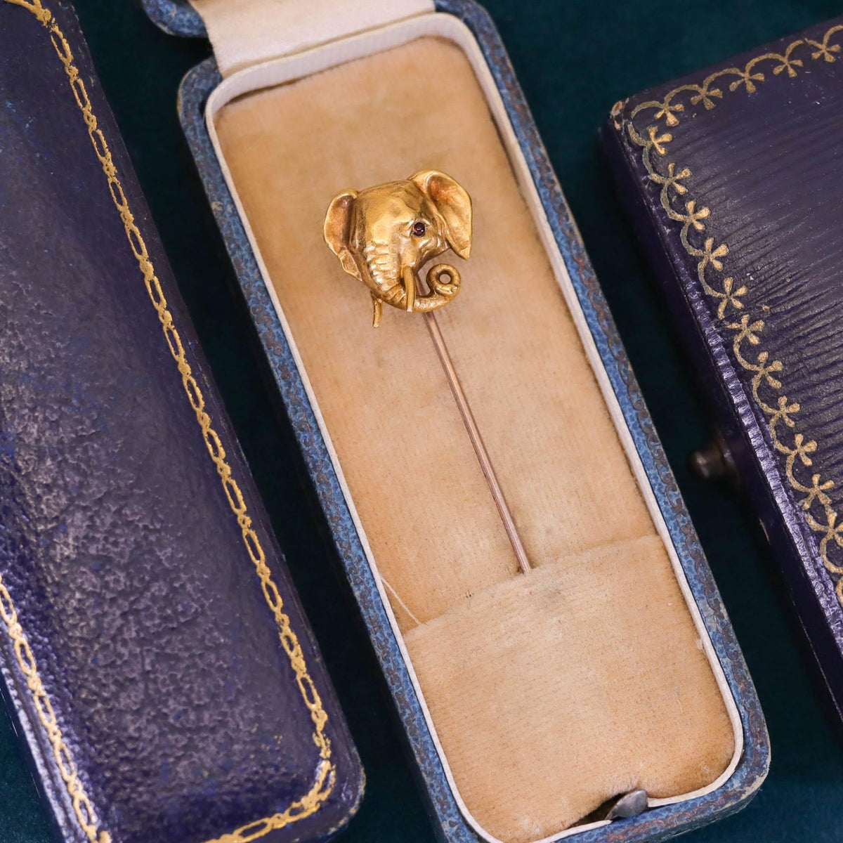 Antique Elephant Stickpin of 10k Gold - Trademark Antiques