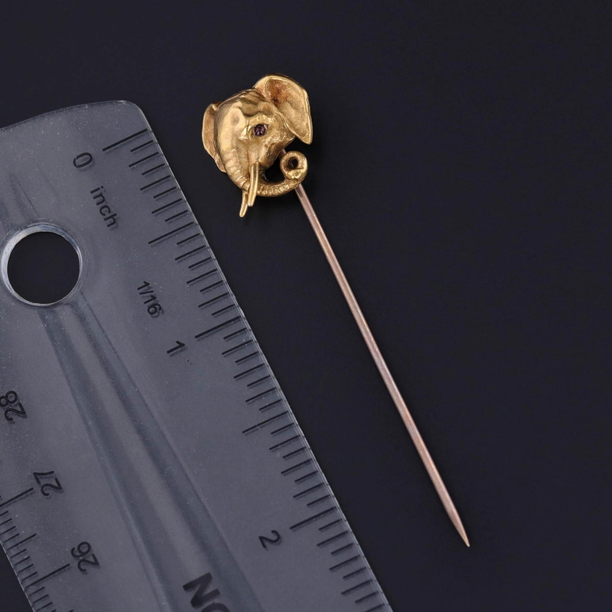 Antique Elephant Stickpin of 10k Gold - Trademark Antiques