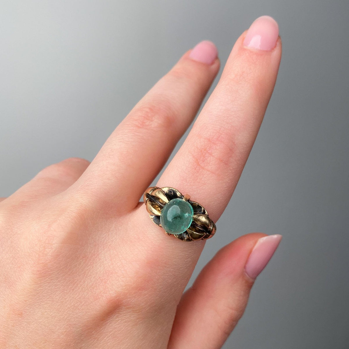 Antique Emerald Ring of 10k Gold - Trademark Antiques