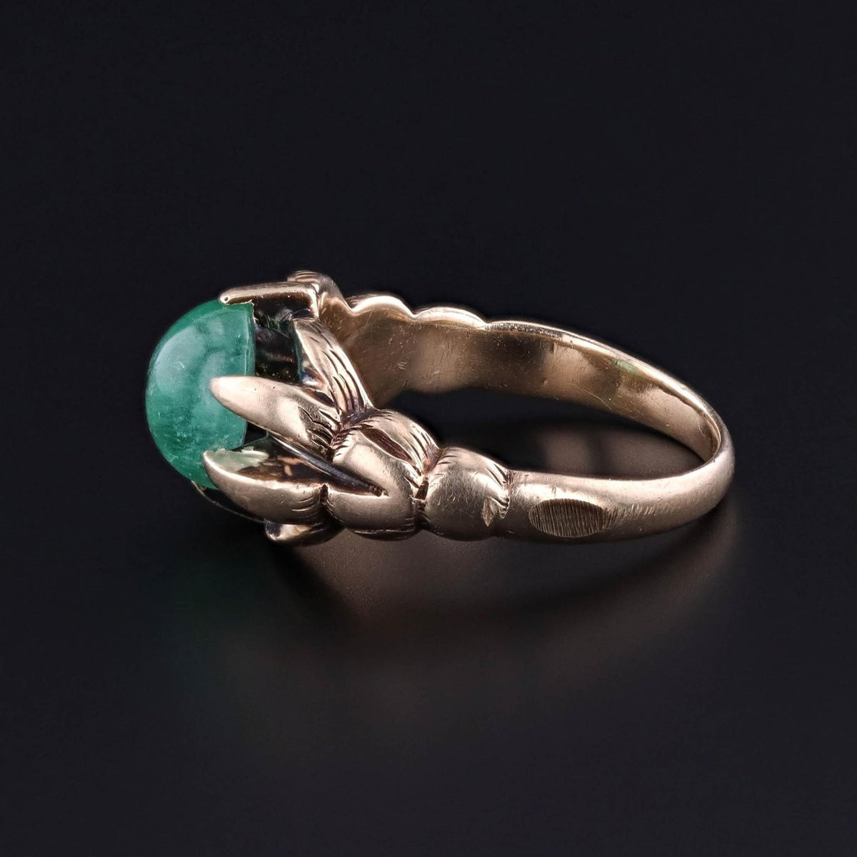 Antique Emerald Ring of 10k Gold - Trademark Antiques