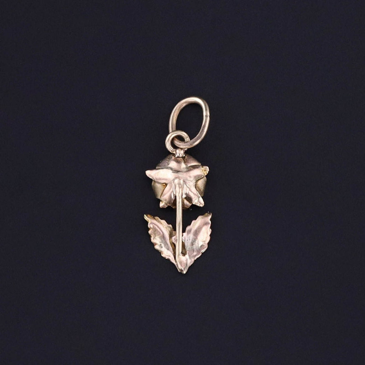 Antique Enamel and Diamond Flower Charm - Trademark Antiques